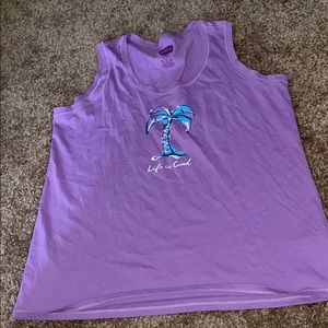 LIFE IS GOOD woman’s purple tee